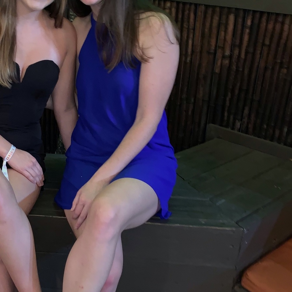 Royal blue cocktail dress